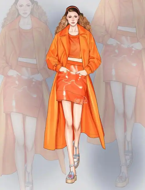 女装走秀款效果图