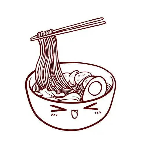 吃面简笔画