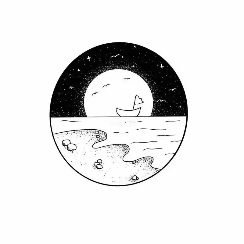 黑白装饰画第四十八天