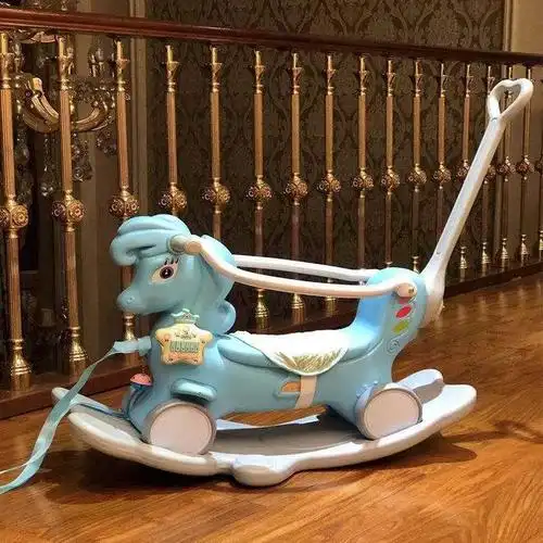 特价儿童木马车 女孩_塑料加宽儿童小孩骑马玩具推摇摇马小马便携女孩