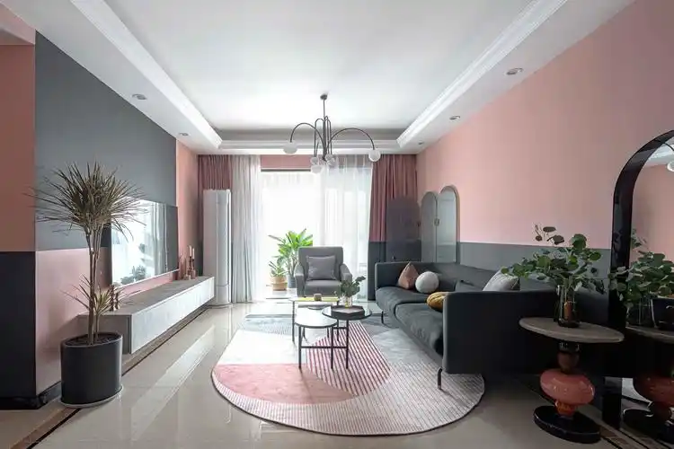 桐庐装修案例现代轻奢风格室内装修效果图桐庐东汇城三居99平米