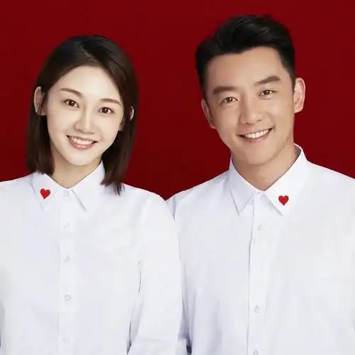 保罗结婚登记照情侣装白衬衫男女通用领证穿的衣服拍照证件照衬衣上衣