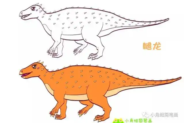 腿龙  scelidosaurus,又称肢龙,棱背龙,是种四足,有较少骨板,草食性的