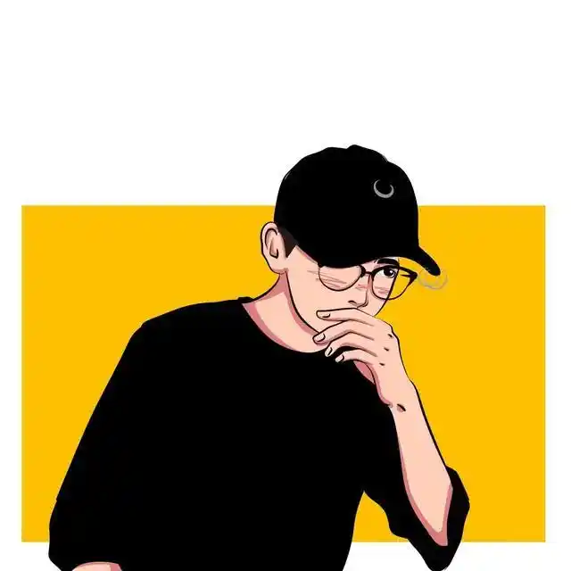 手绘微信头像设计,成熟大叔,专属头像