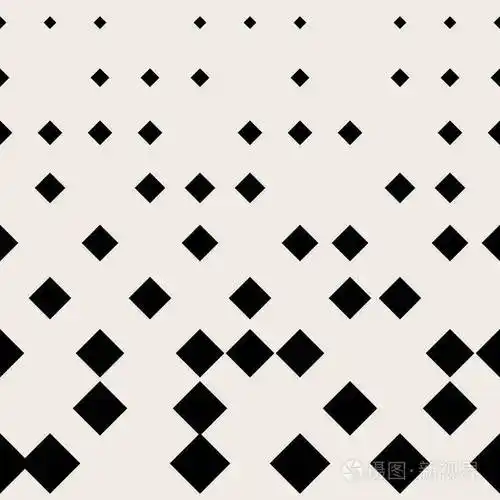 几何创意设计时尚主题. 插图矢量. 黑白颜色. 长方形,半色调