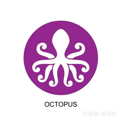 在明亮的背景上的一只章鱼的剪影
