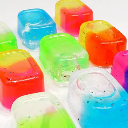 高透起泡胶_高透起泡胶 双色透明帐篷泥 网红减压