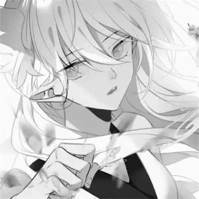 动漫黑白女生头像图片