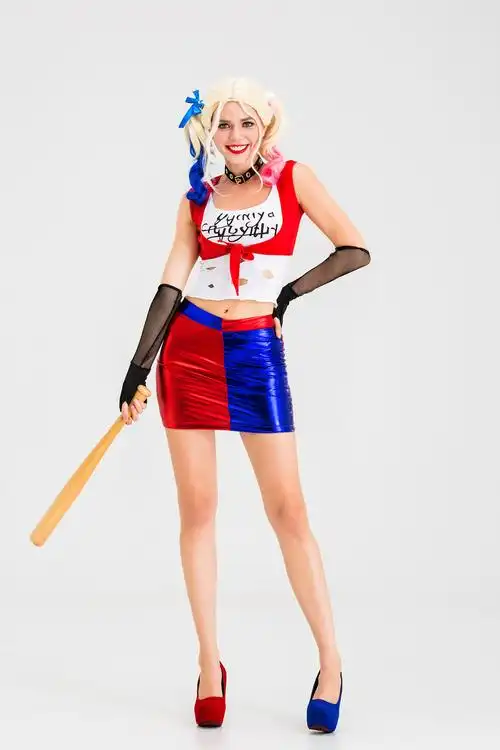 新款自杀小队小丑女哈莉奎茵套装短裙舞会派对演出酒吧夜店ds演出