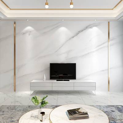 鱼肚白客厅墙布装饰仿大理石电视背景墙壁画影视墙壁纸2021年新款