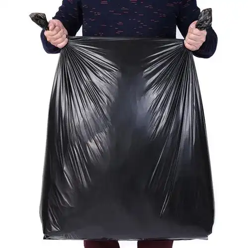 加厚特大垃圾袋厂家直销 酒店物业环卫垃圾袋 黑色特厚平口塑料袋