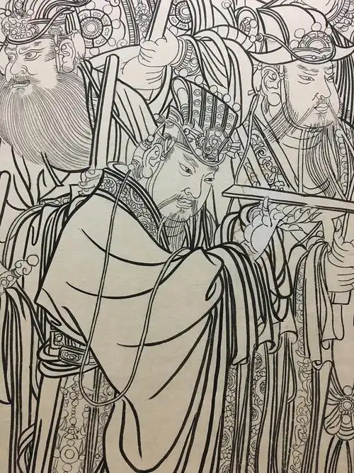 永乐宫壁画局部临摹