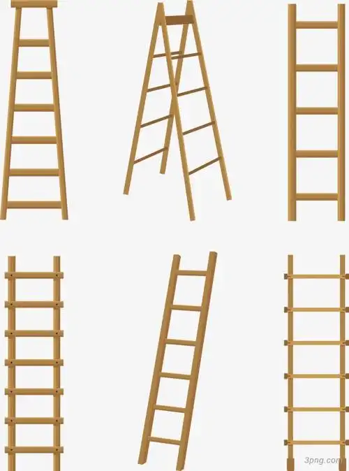 矢量褐色梯子下载png素材透明免抠图片城市地标