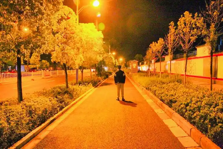 摄影师刘宇(收t):#每个人都在奔赴各自不同的人生 #路灯下的影子