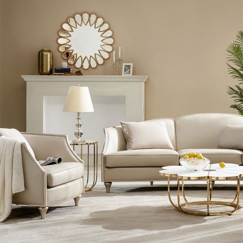 美克美家旗下rehome 新葡萄庄园真皮组合沙发欧式实木家具轻奢