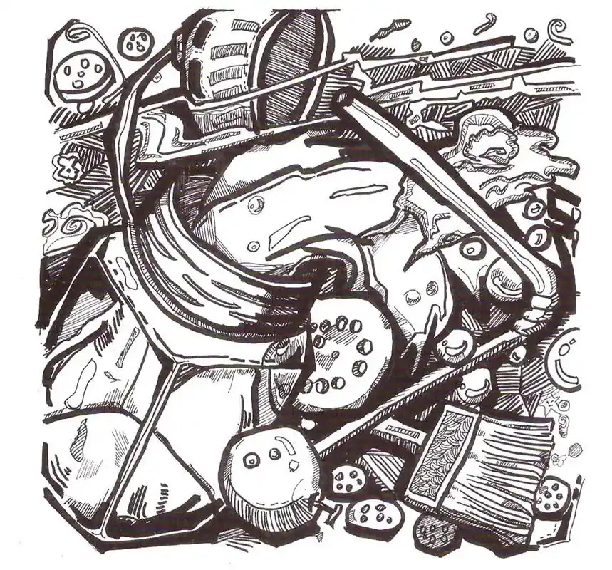 图形创意黑白装饰画#江 - 抖音