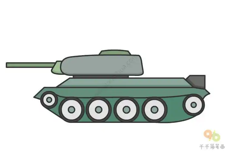 带高射炮装甲车简笔画教程功能用车简笔画