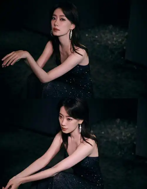 张小斐暗夜星河吊带裙##张小斐身体曲线