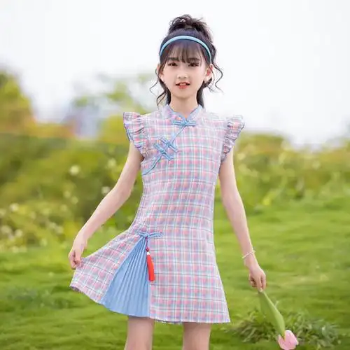 外贸新款2022年春夏季装中大女童孩连衣裙 b类10岁 11岁 12岁 2