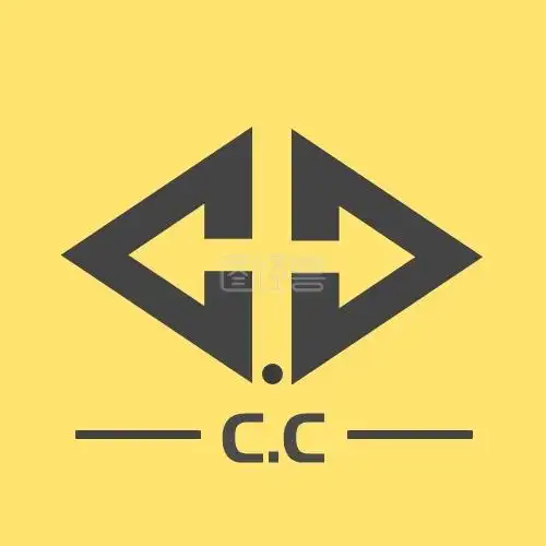 2020极简风格cc黄色菱形logo