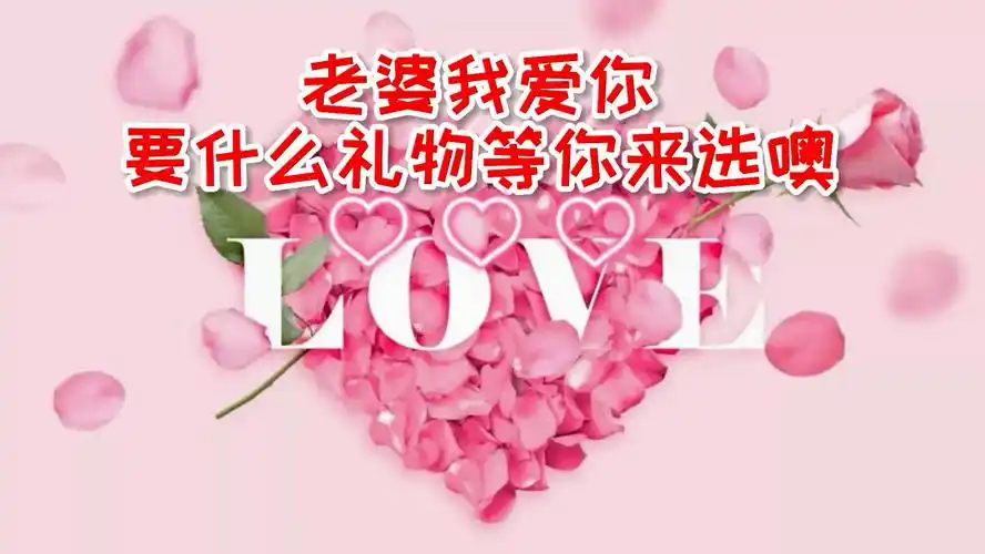 老婆我爱你要什么礼物等你来选噢