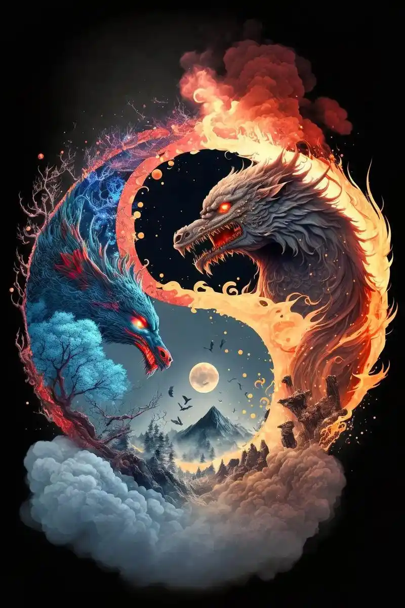 冰龙和火龙.78宇宙山河浪漫,生活点滴温柔,都值得我们前进.