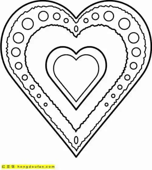 10张手捧一个可爱的小爱心卡通手绘卡通简笔画