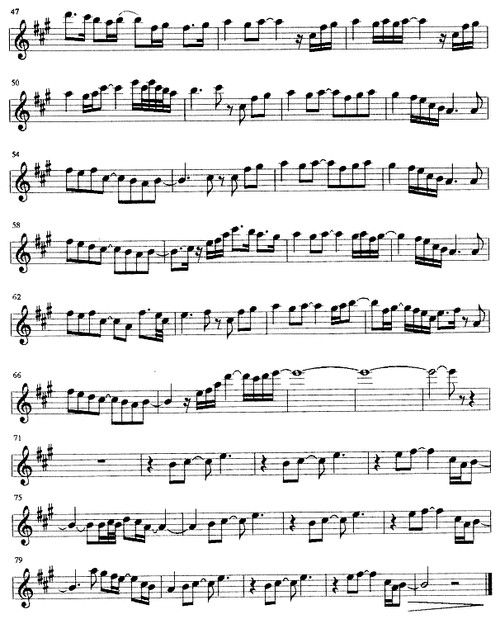 回家 笛子谱,萨克斯谱,长笛谱 简谱,五线谱