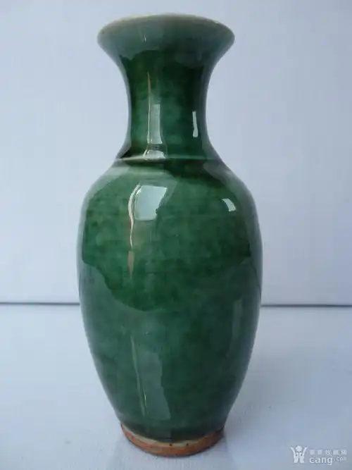 清康熙绿郎窑观音瓶