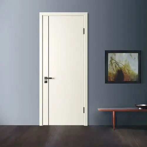 私友木门 现代简约极简烤漆门卧室内门窄框烤漆实木复合木门定制