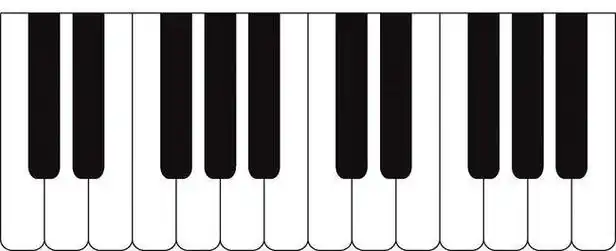 钢琴琴键简笔画