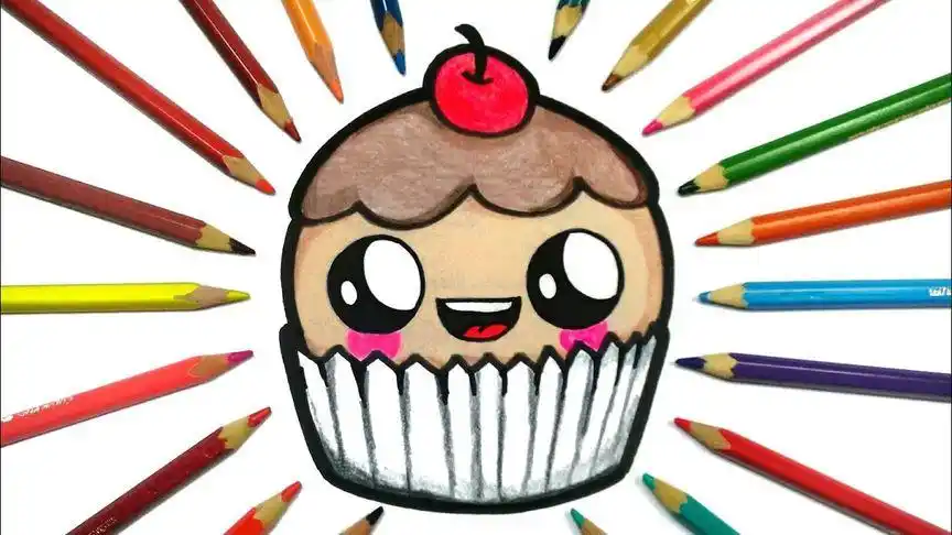 儿童简笔画:可爱小蛋挞