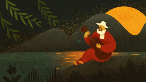 前段时间画的一组动态插画