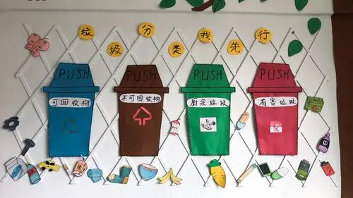 大班垃圾分类主题教育墙