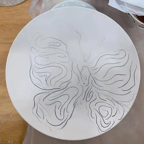 陶瓷绘画日常蝶系列