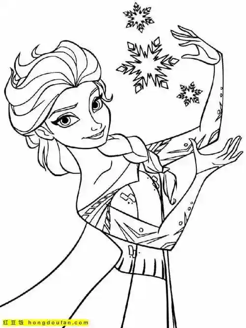 标签a4,a4可打印,公主,公主涂色,冰雪奇缘,填色,填色图片,女王,女生最
