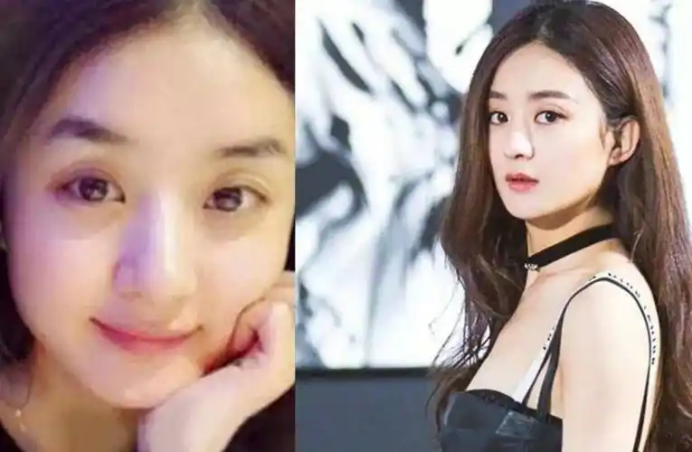 明星卸妆对比照|网红那么美,为什么当不了明星?_赵丽颖_皮肤_大妈
