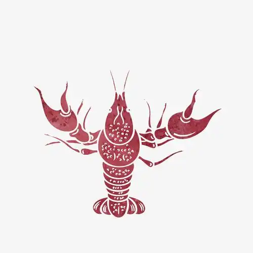 手绘小龙虾设计素材