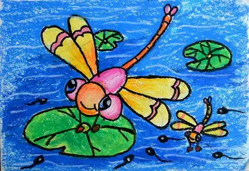 少儿书画作品-小蜻蜓/儿童书画作品小蜻蜓欣赏_中国少儿美术教育网