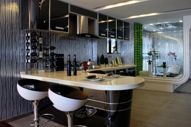 瓷砖吧台装修效果图