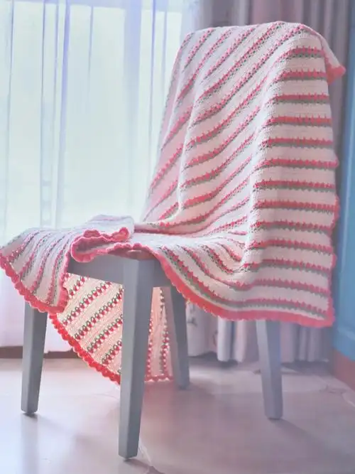 郁金香钩针毯子