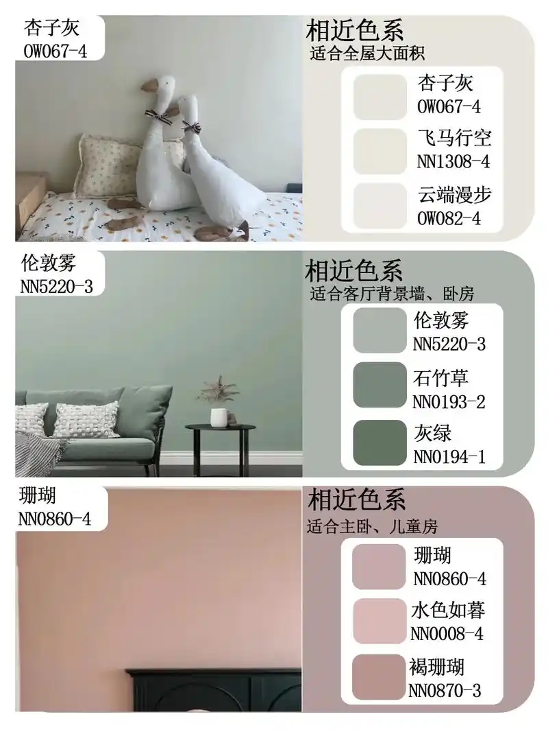 立邦网红乳胶漆色号合集