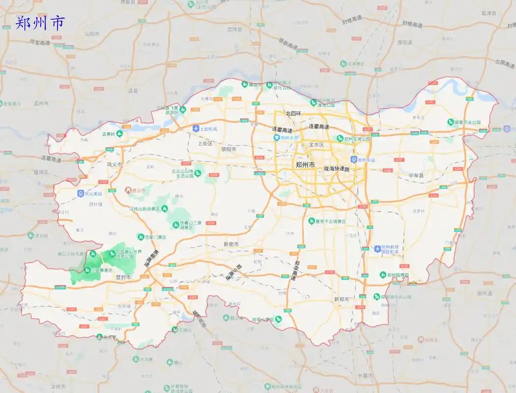 地理百科 区县市地图轮廓.郑州市地处河南省中北部,黄河中,下 - 抖音