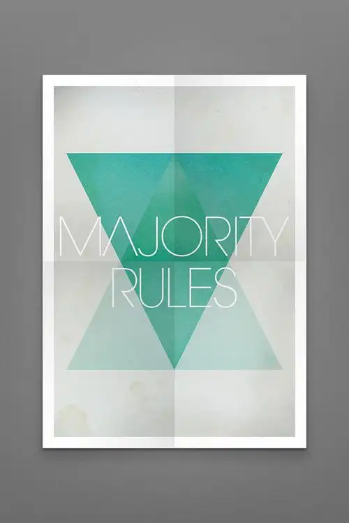 有趣的三角形元素海报设计