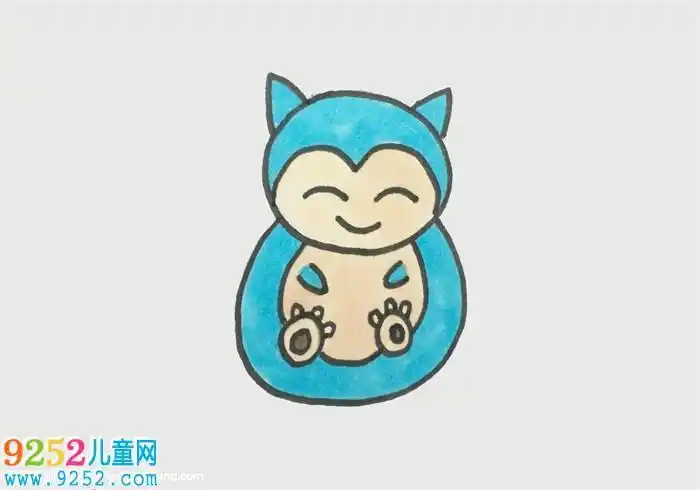 精灵宝可梦简笔画卡比兽简笔画教程