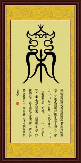 宋姓图腾装饰画