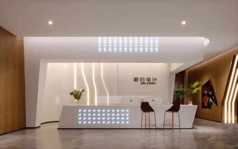 北欧前台接待大厅,健身房前台,美容院接待前台,-室内设计-拓者设计吧