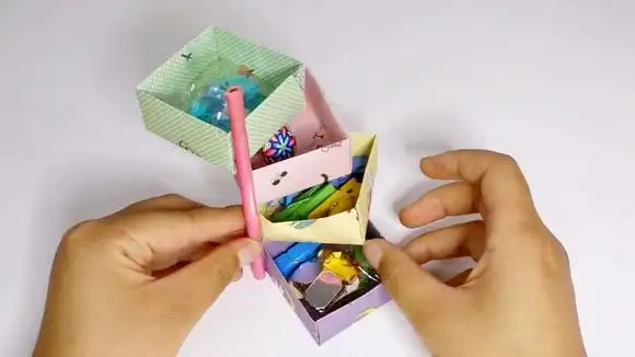 创意手工折纸,多层旋转收纳盒,简单几步就做好-生活视频-搜狐视频