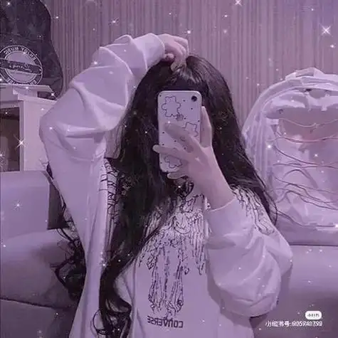 挡脸手机女生头像