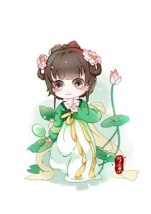 q版人物古风萌图简笔画